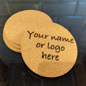 personalised cork coaster