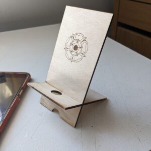 Personalised, collapsible mobile phone stand