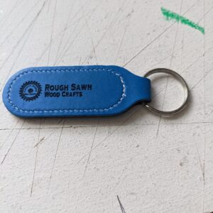 Personalised, engraved leather effect key fobs