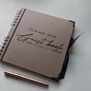 Personalised wedding guest book