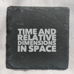 Doctor Who Time Lord, time traveller, blue box Slate coasters, set of 4, ideal for birthdays and gifts